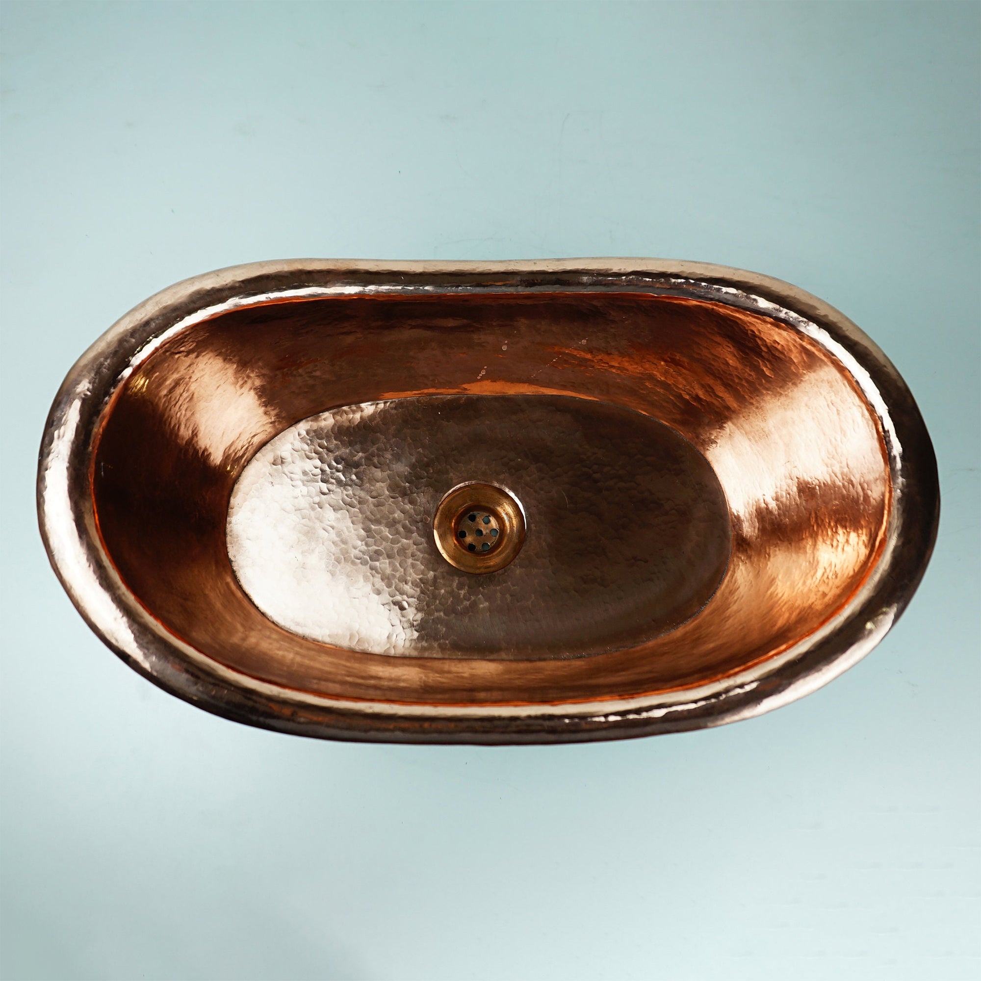 aged copper vessel sink