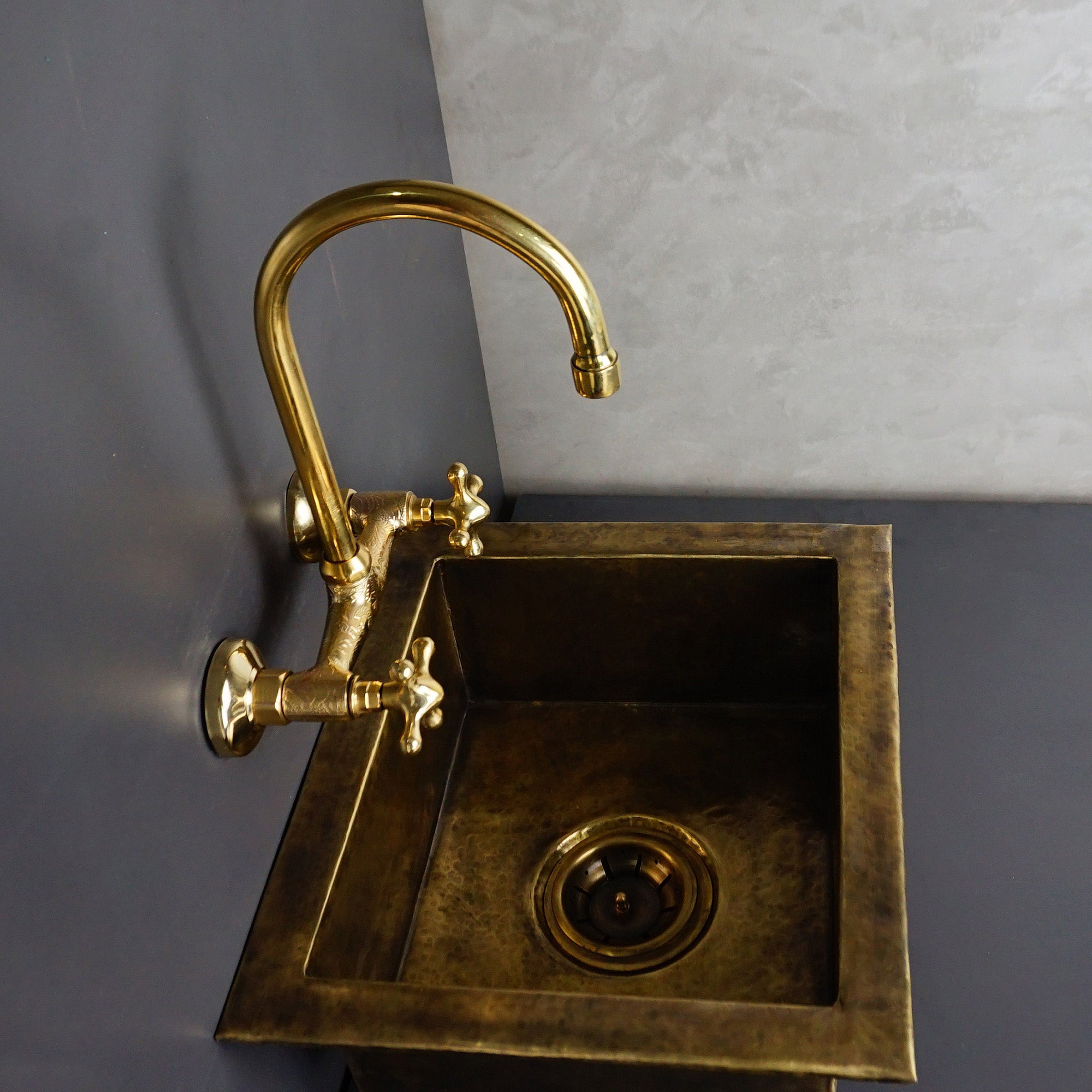 antique brass undermount kitchen sink
