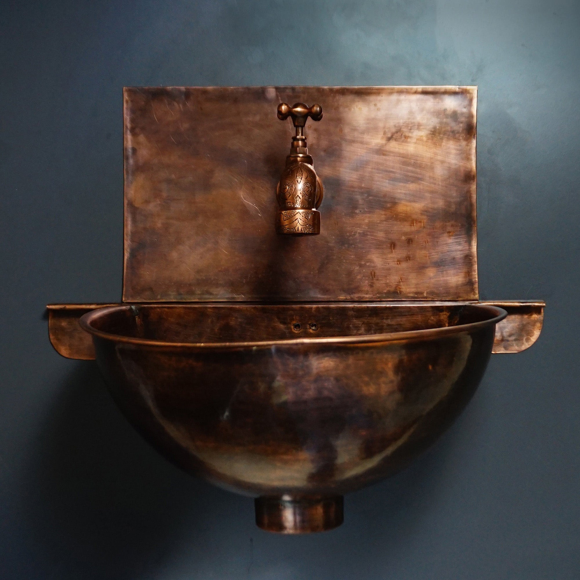 Copper Wall Mounted Sink Bathroom