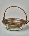 Green and white Patina Copper Bucket Bathroom Sink in Various sizes