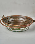 Green and white Patina Copper Bucket Bathroom Sink in Various sizes