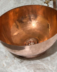 Handcrafted copper vessel sink, Custom Sized Bathroom sink 