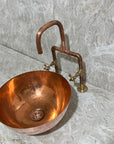 Handcrafted copper vessel sink, Custom Sized Bathroom sink 