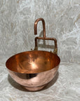 Handcrafted copper vessel sink, Custom Sized Bathroom sink 