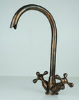 Oil Rubbed Bronze Bathroom Sink Faucet, Brass Bathroom Faucet with luxurious patina
