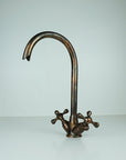 Oil Rubbed Bronze Bathroom Sink Faucet, Brass Bathroom Faucet with luxurious patina