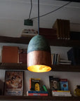 Oxidized Copper Farmhouse Light Fixture, Handmade Copper Ceiling Light