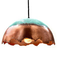 Oxidized Copper Pendant Light, Copper light fixture