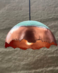 Oxidized Copper Pendant Light, Copper light fixture