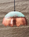 Oxidized Copper Pendant Light, Copper light fixture