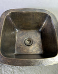 Patina Brass Square Bar Sink, Square Bronze Bar & Kitchen Prep Sink