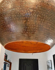 Rustic Copper Pendant light, Aged Copper Pendant Light Fixture