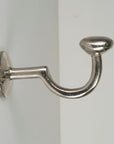 Set of 3 Wall Mount Decorative Coat Hooks In Chrome Finish