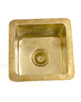 Undermount Hammered Brass Bar Sink