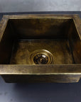 Undermount Single Antique Brass Kitchen Sink Various Sizes , Handmade Vintage Brass Rustic Sink