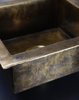 Undermount Single Antique Brass Kitchen Sink Various Sizes , Handmade Vintage Brass Rustic Sink