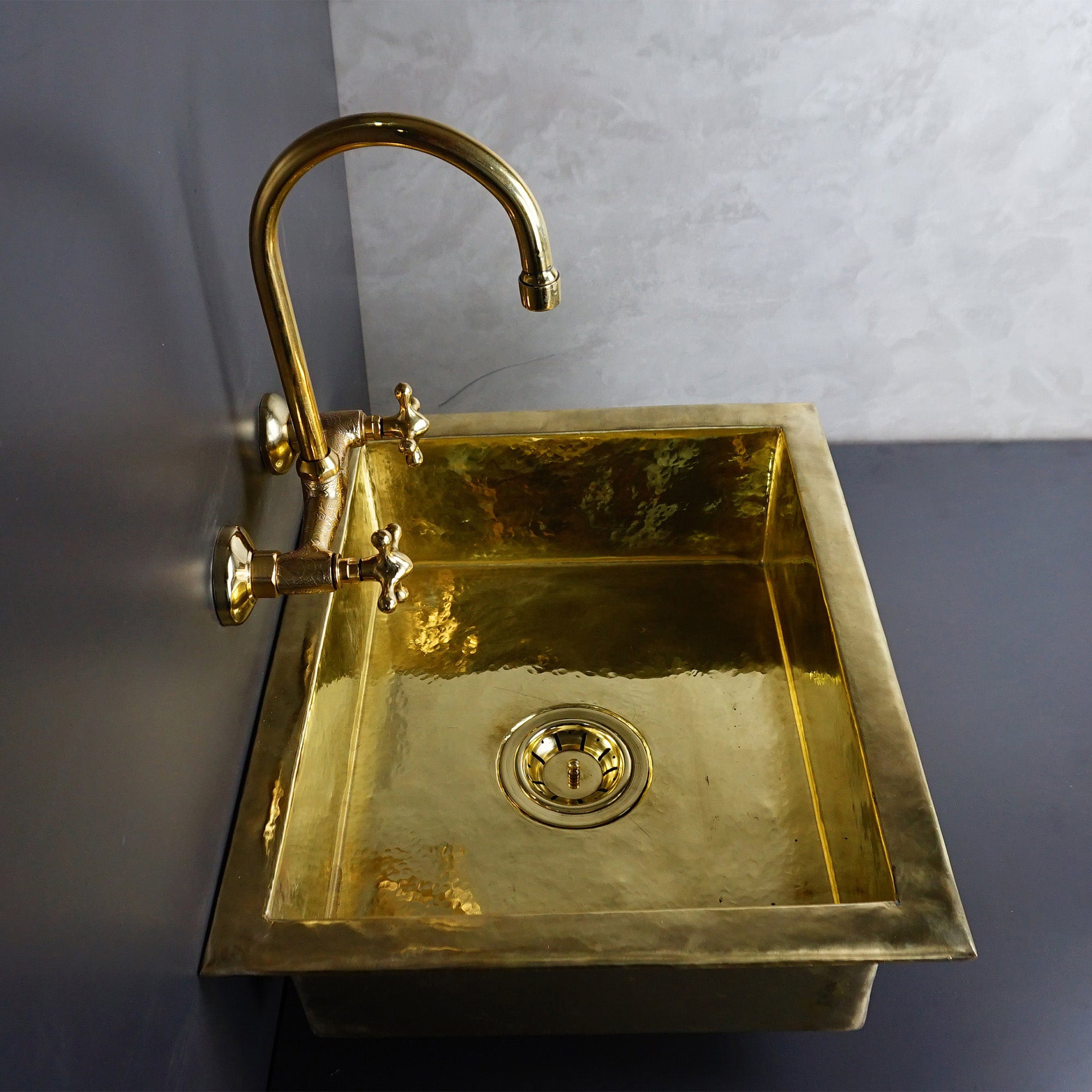 brass undermount kitchen sink