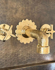 Unlacquered Brass Wall Mounted Faucet with rough in valve