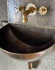 Unlacquered Brass Wall Mounted Faucet with rough in valve