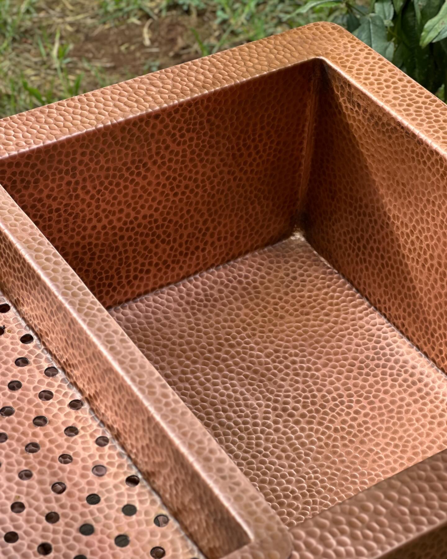 Copper Kitchen sink With Drain Board
