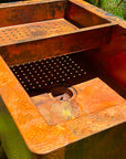 Copper Single Bowl Farmhouse Kitchen Sink With Drain Board