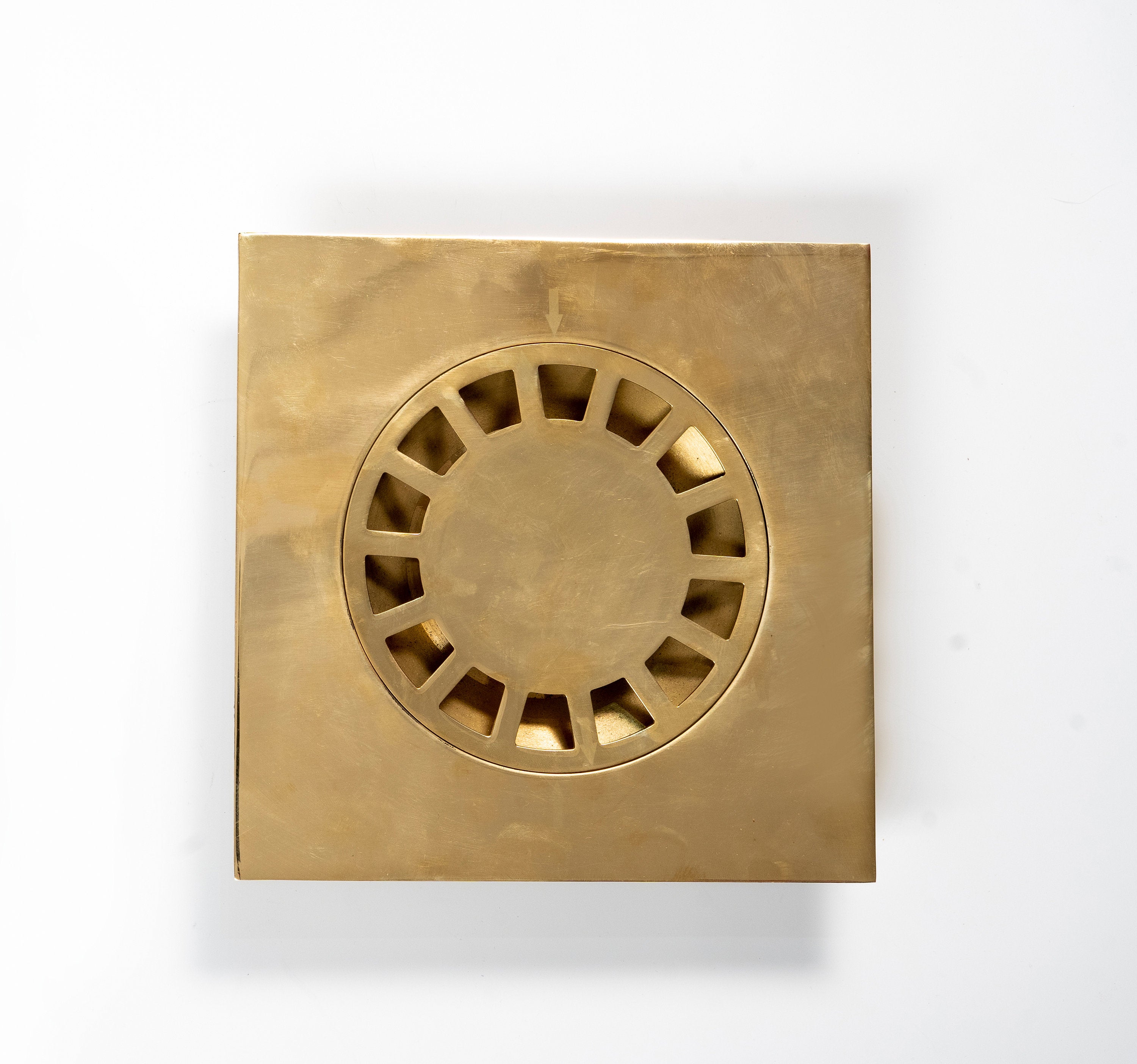 Unlacquered Solid Brass Floor Drain ,Antique Brass Square Shower Drain with Removable Cover