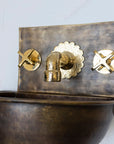  Antique Brass Wall Mount Sink 