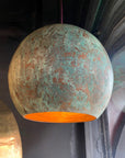 Copper Patina pendant light, Ceiling Light Fixture