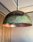 Handcrafted Copper Island Kitchen Lighting, Copper Dome Pendant Light Fixture