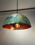 Handcrafted Copper Island Kitchen Lighting, Copper Dome Pendant Light Fixture